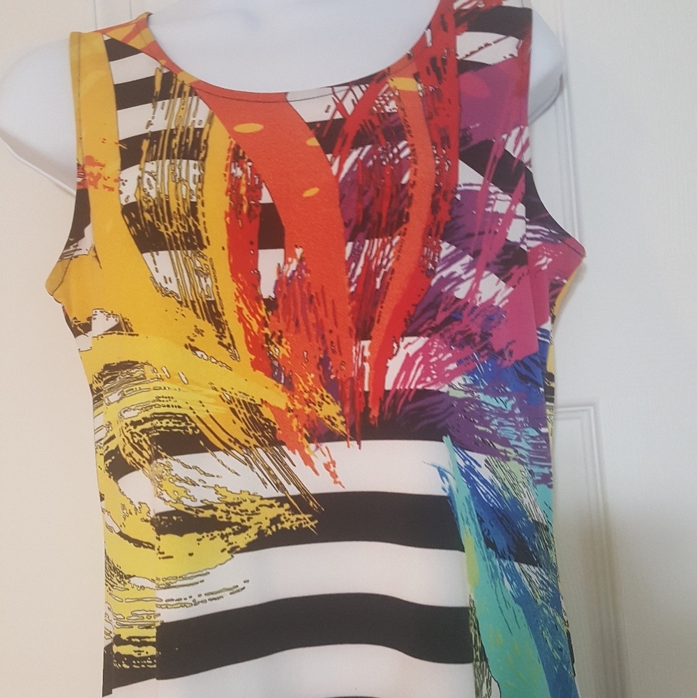 Chelsea and theodore maxi multi-color dress